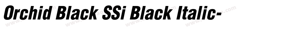 Orchid Black SSi Black Italic字体转换